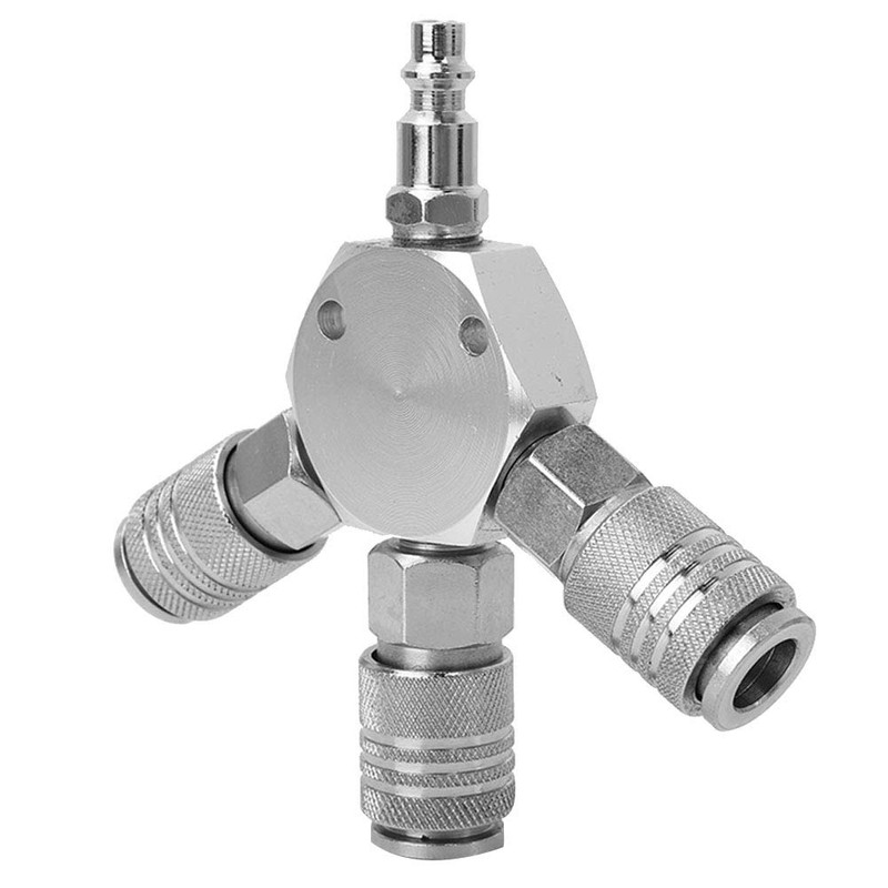 3-Way Compressed Air Distributor Pneumatic Connection, 1/4 Inch F-NPT Air