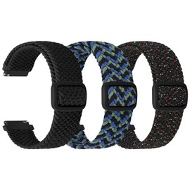 [TumpCez] Quick Release Watch Band, 18mm 19mm 20mm 22mm Watch Band Nylon Band, 18mm 19mm 20mm 22mm Comfortable Elastic Strap Stepless Adjustable Replacement Strap Replacement Band Sport Loop