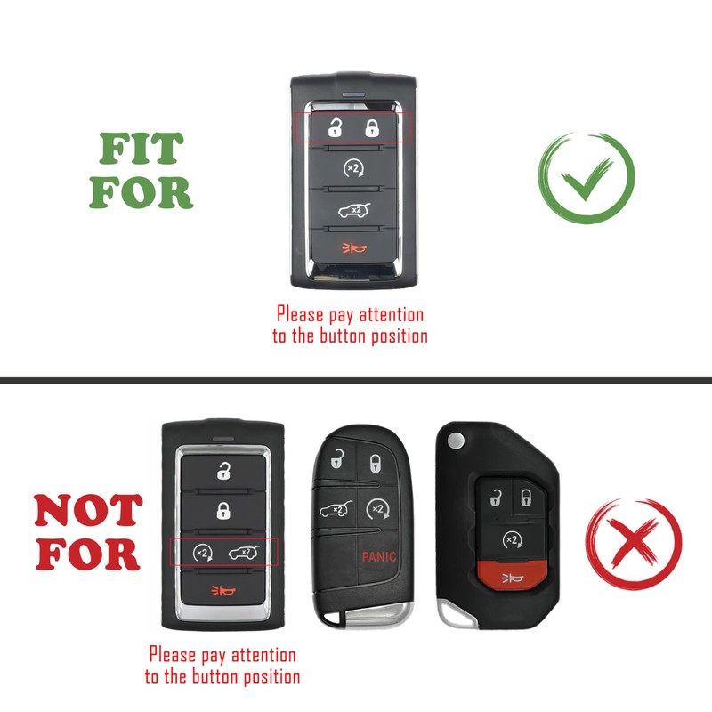 TANDRIVE 5-Button Key Fob Cover for Jeep 2025 2026 Grand
