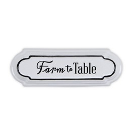 Cheung's Horizontal Farm to Table Wall Sign, White