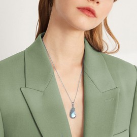 VENACOLY Peacock Necklace Sterling Silver Peacock Pendant Necklace Moonstone Pendant Peacock Jewellery Birthday Gifts for Women Mum