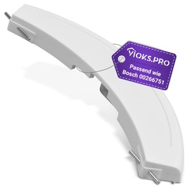 Viоks.pro Handle with Axles 200 x 47 x 18 mm Replacement for Bosch Siеmens 266751 00266751 Door Handle - Door Opener Handle Opener White for Washing Machine Door & Bosch Maxx 7 Spare Parts/Bosch