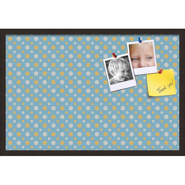ArtToFrames 30x20 Inch Custom Cork Bulletin Board. This Blue -
