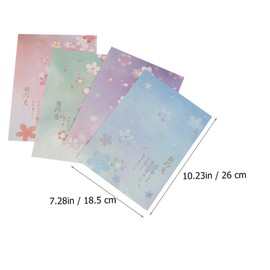 COHEALI 5set Japanese Style Stationery Paper Set of Elegant Cherry Blossom Letter Writing Paper for Notes Invitations Crafts and Calligraphy
