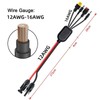 Leehitech 2M/6.56FT 4 in 1 Solar Panel Cable, 16AWG Universal
