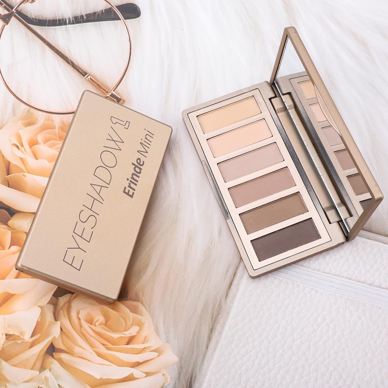 Erinde Matt Lidschatten Palette 6 Farben, Nude Eyeshadow Palette 16H