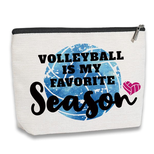 kdxpbpz Volleyball Lover Gift Volleyball is My Favorite Season Makeup Bag Volleyball Player Gifts Volleyball Team Gifts for Volleyball Lover Travel Toiletry Makeup Organizer Zipper Pouch
