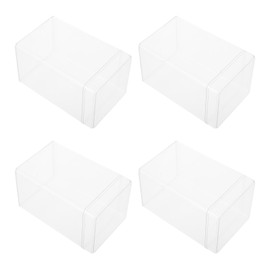 MAGICLULU 4Pcs Acrylic Display Box Transparent Storage Case for Collectibles and Items Sturdy for Character Models and Home Organization