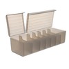 KONTONTY Plastic Cable Management Box Lid 7-Slot Cord Organizer Case