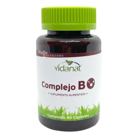Complejo B Vidanat 180 Cápsulas (2 Frascos) Sabor Sin Sabor