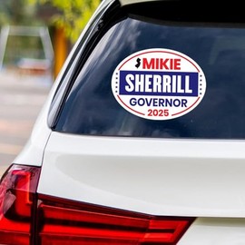 Mikie Sherrill for New Jersey Governor 2025 Vinyl Sticker, Vote Mikie Sherrill Decal, Governor Elections 2025 Bumper Sticker, 6" x 4.5"