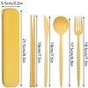 Reusable Travel Utensils Set with Case, Wheat Straw Portable Plastic