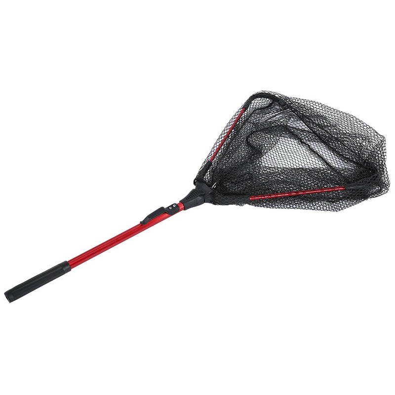 Portable Aluminum Alloy Foldng Fishing Landing Net Pole Plastic Handle