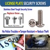 ZXFOOG License Plate Screws Anti Theft- 8 PC Button Head