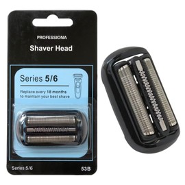 53B Black Series 5/6 Electric Shaver Head w/Plastic Sealed Packaging Replacement for Br-aun Series 5/6 Br-aun Shaver 53B 50-R1000S/50-B1300S 6075Cc 6020S by Qbahip