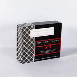 Elegant Comfort Luxurious Microfiber GIFT BOX 4-Piece Bedding Sheet Set, Breathable, Soft 1500 Premium Hotel Quality, Deep Pocket and Easy Fit, Twin/Twin XL, White