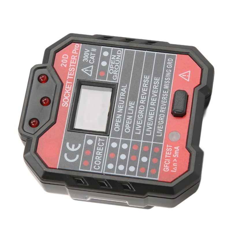 20D Leakage Socket Tester Socket Detector Electric Circuit Live Wire