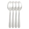 Home Basics 4 Pieces of Hammered Stainless Steel Flatware/Silverware for