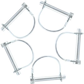 Ruidee 5 Pcs D-Shape 8x60mm Round Loop Wire Lock Pin Heavy Duty Trailer Lock Hitch Pto Pin