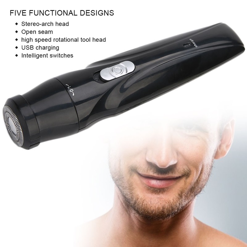 5-In-1 Electric Men Shaver USB Charging Hair Cutter Nose Hair
