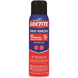 Loctite Acrylic Spray Adhesive 13.5 oz Clear Quick Drying Water Resistant Bonds Wood Metal