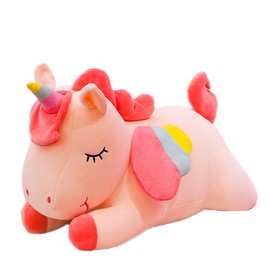 Kekeso Stuffed Unicorn Animal Plush Toys Soft Cuddly Cushion Doll Cartoon Unicorn Plush Gifts for Boys Girls (Pink, 45 cm / 17.71 inches)