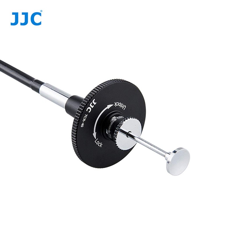 JJC TCR-70BK Black 70cm Threaded Cable Release, Mechanical Shutter Release