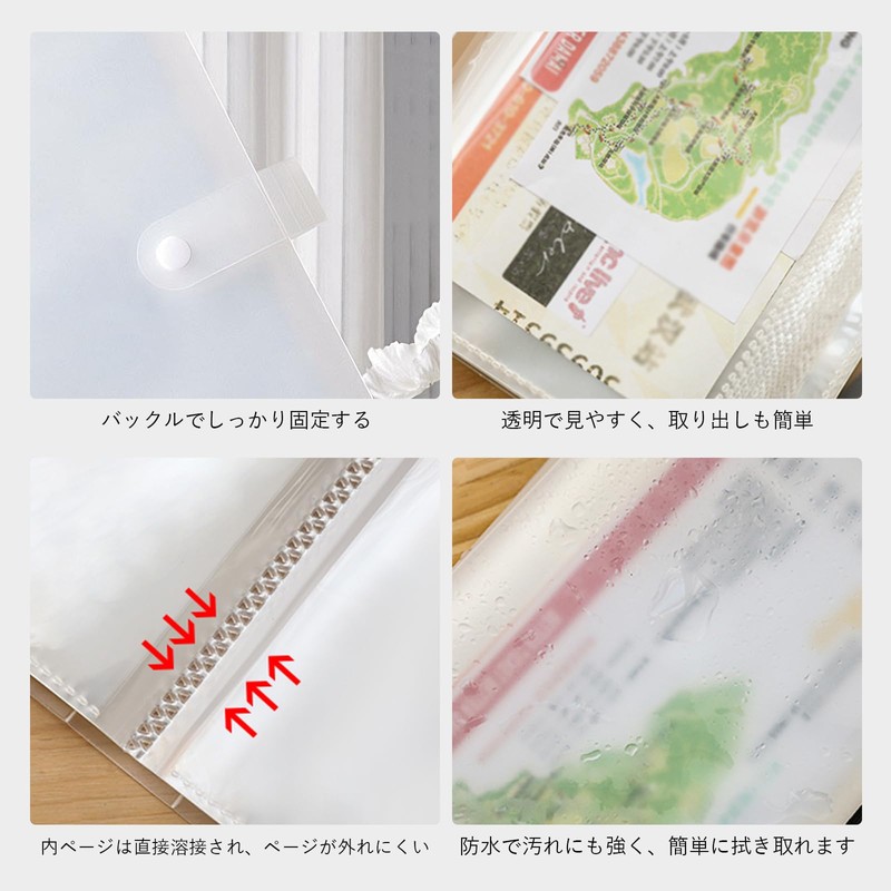 YFFSFDC Ticket Storage Holder Clear 20 Pages 40 Slots Ticket