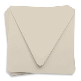 Chardonnay Beige Square Envelopes - 6 1/2 x 6 1/2 Gmund Colors Matt Euro Flap 81T, 25 Pack