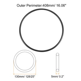 HARFINGTON 5 Pcs Universal Sewing Machine Motor Stretch Belt 408mm 16" Perimeter, 3/16" (5mm) Belt Thick for Sewing Machine Motor Seal Repair