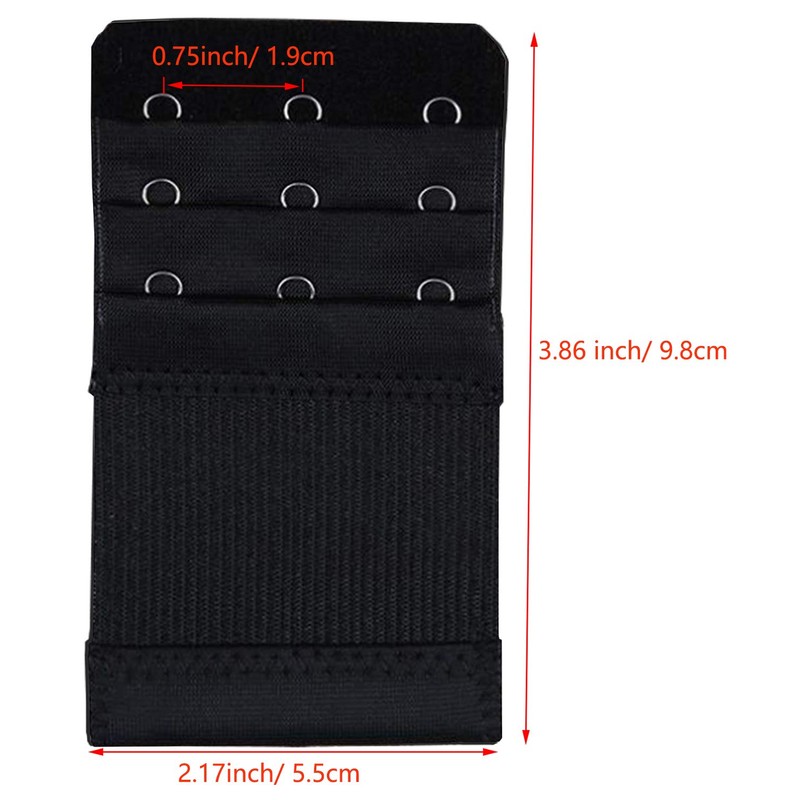 KTOBTEL Bra Extender 3 Hooks 3 Rows Elastic Bra Band