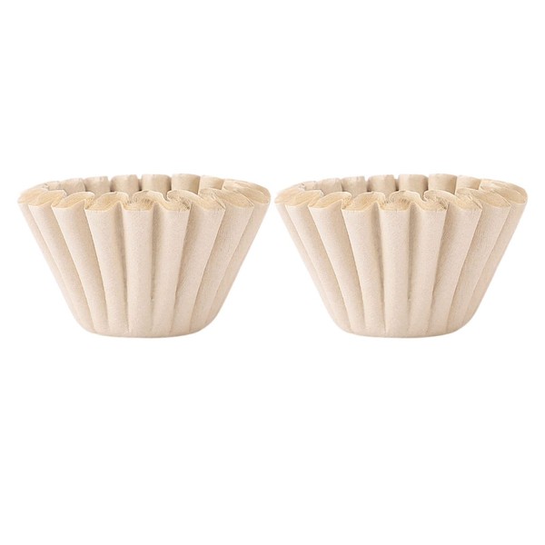 50 Pieces 1-4 Cup Basket Coffee Filters Natural Unbleached Disposable Paper Coffee Filter for Home Office Cafe Barista Use, Light Brown