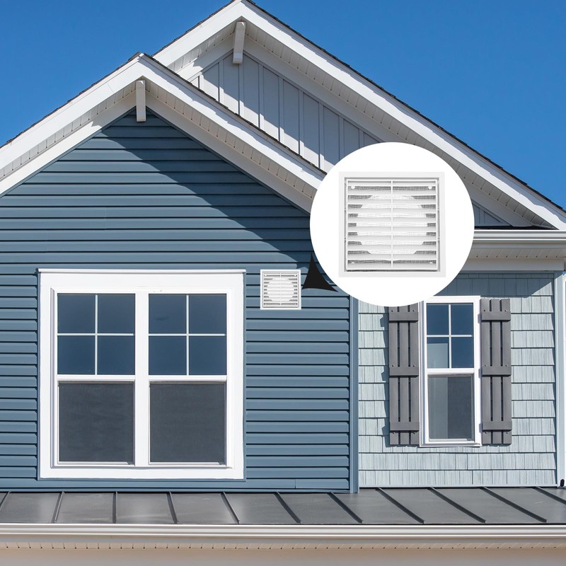 PATIKIL 5" Wall Vent, ABS Gable Vent Grille Louvered Square
