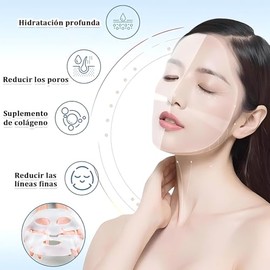 15 Piezas Mascarilla Bio Colágeno, Mascarillas de Colageno,Collagen Real Deep Mask, Mejora la Opacidad Reduce los Poros, Las Arrugas y Hidratación Pro
