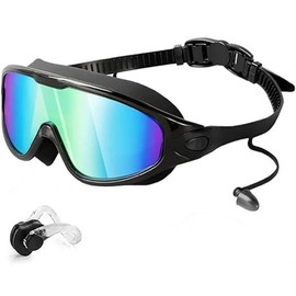 Anti-fog Swimming Goggles, Anti-uv Swimming Goggles with Ear Plugs, Swim Glasses for Men Women Youth, Water Sports Equipment, Goggles for Swimming - Color: multicolor2, Specification: one size fits all