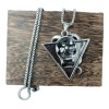 Jextech Collar Craneo Calavera Con Serpiente Triangulo Punk Gotico