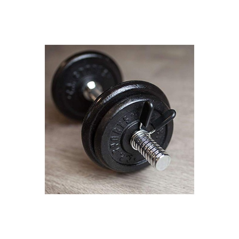 C.P. Sports Pair of Spring Locks, Dumbbell Clasps, 25 mm,