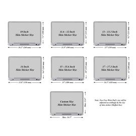 Meffort Inc 14 14.4 Inch Laptop Notebook Skin Sticker Cover Art Decal (Included 2 Wrist pad) - Rainbow Music Note Design