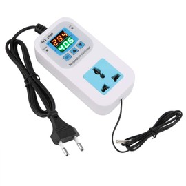 Temperature Controller Reptile Thermostat Switch Socket Dual Display Digital Temperature Controller (EU Plug)