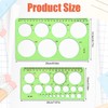 2 Pieces Circle Template Rulers, Plastic Circle Stencil for Drawing,