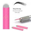 50pcs Pink Disposable Semi-Permanent Eyebrow Needles Blades 0.15mm Nano Needles