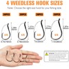 20PCS Weedless Hooks Weedless Circle Hooks for Catfish Bass Fishing