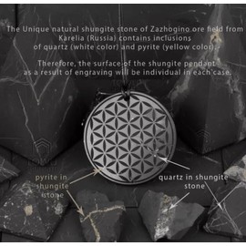 Chrygema – Natural Shungite Stone 100% Russia (OM 30 mm Pendant)