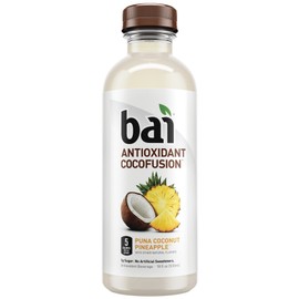 Bai Coconut Flavored Water Puna Coconut Pineapple, Antioxidant Infused, Coconut Pineapple Flavored Water Drink, 18 Fluid Ounce Bottles, 6 Count
