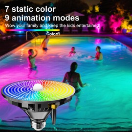 XMPTYN LED Pool Lights for Inground Pool, Led Pool Light Bulb for Inground Pool, Spa Light Bulb for In Ground Pool with Remote Control – Color Changing 120V Swimming Pool Lights, E26 Base - 70W