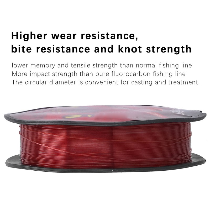 5Pcs 100M Nylon Lure Bait Fishing Line Wearproof Strong Toughness