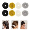 WOONEKY 8pcs Fluffy Hair Ties for Girls Elastic Ponytail Holders