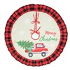 Christmas Tree Skirt 48 Inch with Truck Red and Black