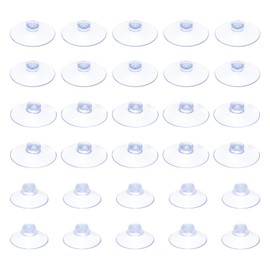 PATIKIL 60pcs 1.2/1.8/2.2" Suction Cup for Home Kitchen Bathroom Organization Storage Decoration Hanging Items No Hook PVC Soccer Pad Clear