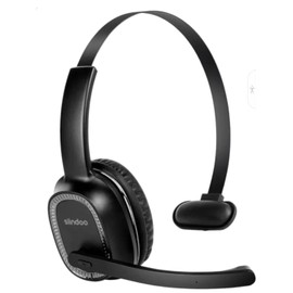 Sindoo, Wireless Bluetooth Headset, On-Ear, Noise-Cancelling Headphones, Lightweight, Single Earpiece,35+HRS Talk Time,33FT Range, Mute Mic, For Truckers, Office Work, PC, Phone With Bluetooth Devices